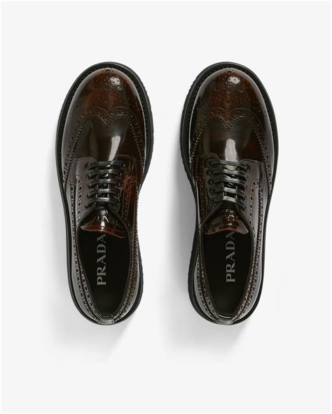 prada derby women|Sienna Brushed Leather Derby Shoes .